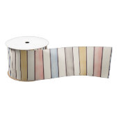 Matching, Subdued Pink, Yellow and Blue Stripes  Satijnen Lint (Spoel)