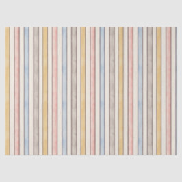 Matching, Subdued Pink, Yellow and Blue Stripes  Tissuepapier