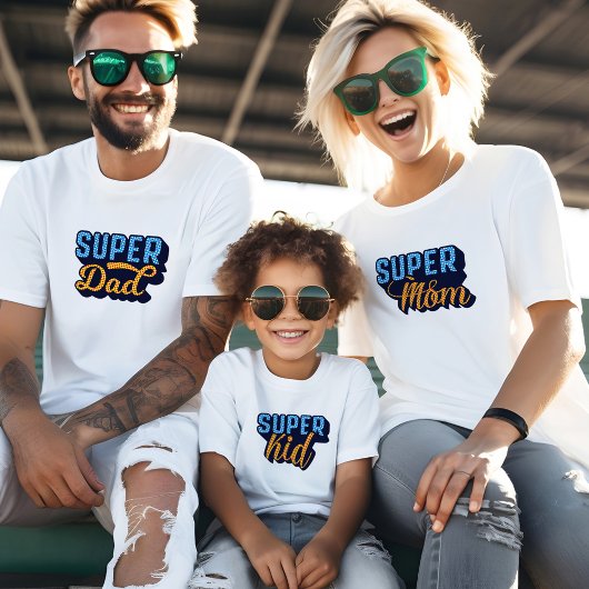 Matching Super Mam & Super Kind Sidekick Moeder Ki Tri-Blend Shirt