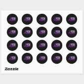 Matching Support Team Hodgkins Lymphoma Awareness Ronde Sticker (Vel)