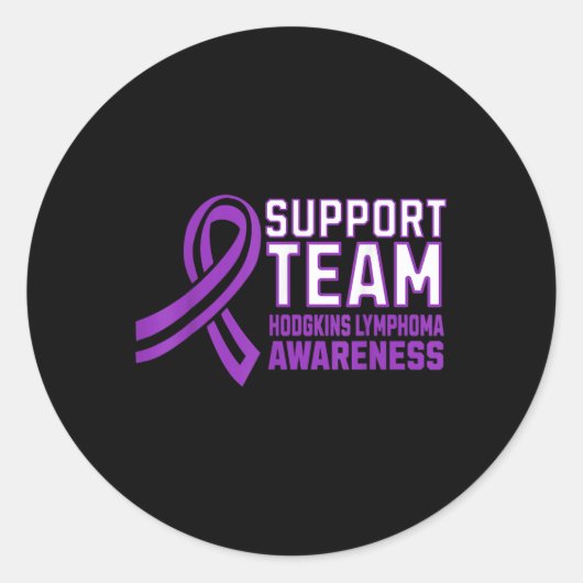Matching Support Team Hodgkins Lymphoma Awareness Ronde Sticker (Voorkant)