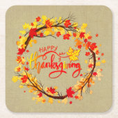 Matching Thanksgiving Autumn Leaf Tones Kartonnen Onderzetters (Voorkant)