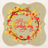 Matching Thanksgiving Autumn Leaf Tones Kartonnen Onderzetters (Voorkant)