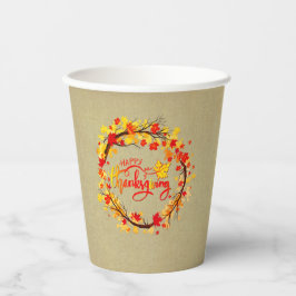 Matching Thanksgiving Autumn Leaf Tones Papieren Bekers
