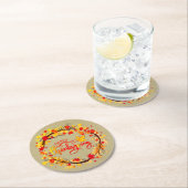 Matching Thanksgiving Autumn Leaf Tones Ronde Kartonnen Onderzetter (Insitu)