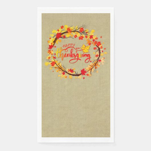 Matching Thanksgiving Autumn Leaf Tones Servet (Voorkant)