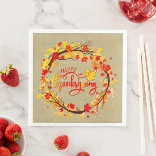 Matching Thanksgiving Autumn Leaf Tones Servet