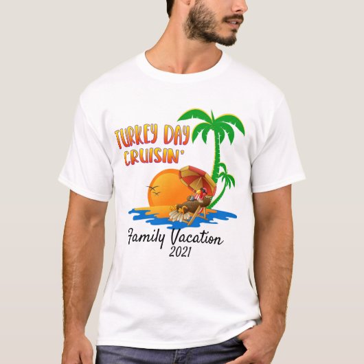 Matching Thanksgiving Day Cruising Turkije Day T-shirt (Voorkant)