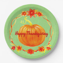 Matching Thanksgiving Pumpkin on Green