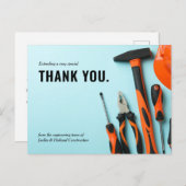 Matching Toolset Constructie | Minimaal dank je we Briefkaart (Voorkant / Achterkant)