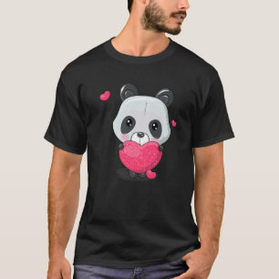 Matching Valentijnsdag Red Heart Panda Love Coupl T-shirt