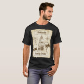 Matching van de piratenkaart van de familie t-shirt (Voorkant volledig)