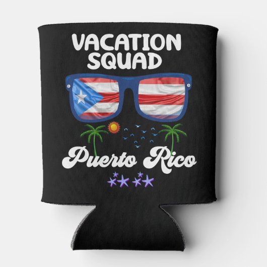 Matching van vakantieteams voor Puerto Rico Blikjeskoeler (Achterkant)