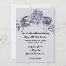 Matching Wedding Invitation Slate BlueInvitation Kaart