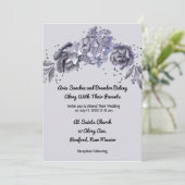 Matching Wedding Invitation Slate BlueInvitation Kaart (Staand voorkant)