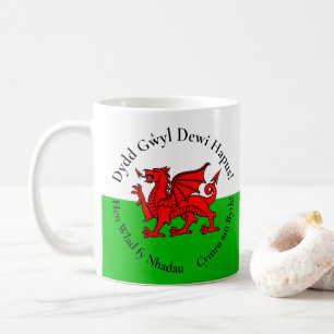 Matching Welsh Dragon St David's Day Koffiemok