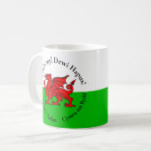 Matching Welsh Dragon St David's Day Koffiemok (Voorkant links)