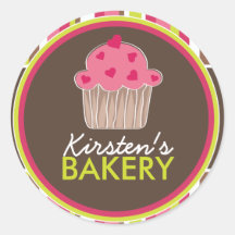 Matching Whimsical Bakery Stickers