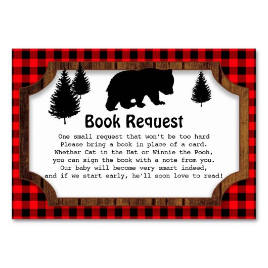 Matching Woodsy Beer Book Request Insert Card Kaart (Voorkant)