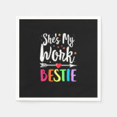 Matching Work Beste Vriend Ze is mijn beste werk Servet (Voorkant)