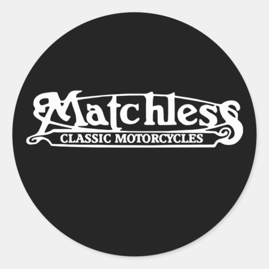 Matchless fiets motorfiets T-shirts Ronde Sticker (Voorkant)
