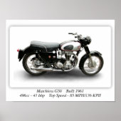 Matchless G50 Built 1960-motorfiets - A3 Poster (Voorkant)