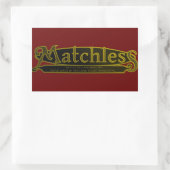 MATCHLOZE,  MOTORCYCLUS EMBLEM. RECHTHOEKIGE STICKER (Tas)