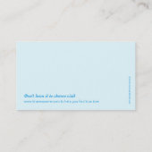 Matchmaker datingbureau blauw visitekaartje (Achterkant)