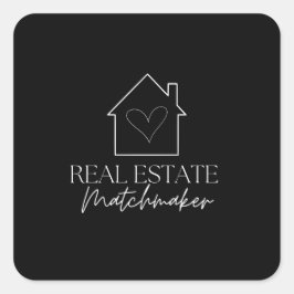 Matchmaker voor onroerend goed vierkante sticker