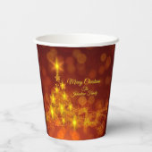 Matchset Gold Stars Tree Naam wijzigen Papieren Bekers (Achterkant)