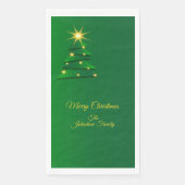 Matchset groene structuur Naam gasthanddoek wijzig Servet (Voorkant)