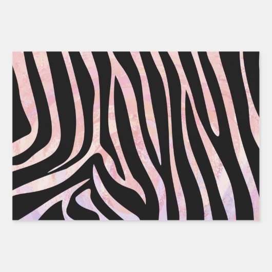 Matchset voor zebra stripe Patroon Inpakpapier Vel (Voorkant 3)