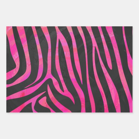 Matchset voor zebra stripe Patroon Inpakpapier Vel (Voorkant 2)
