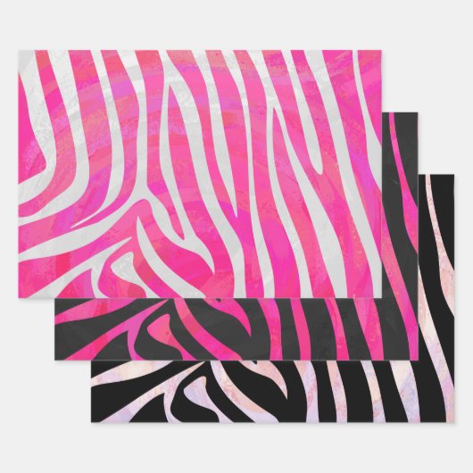 Matchset voor zebra stripe Patroon Inpakpapier Vel (Set)