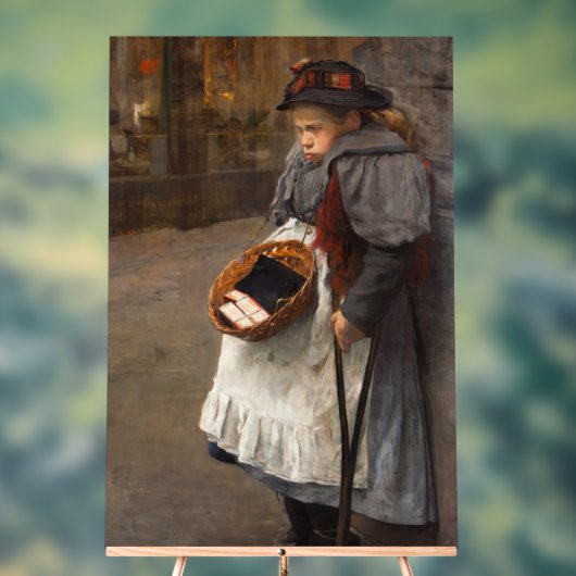 Matchstick Meisje Arme Straat Urchin Stadsarmoede Acryl Bord (Neutraal)