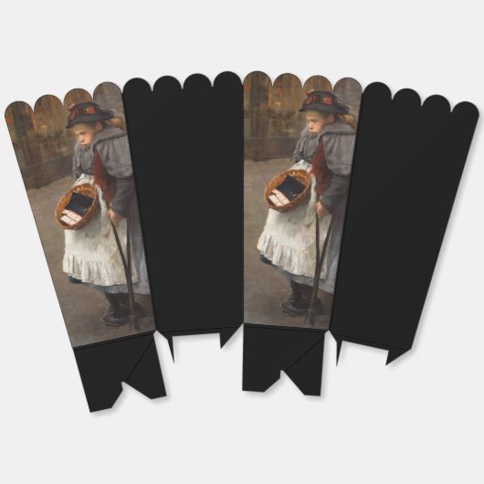 Matchstick Meisje Arme Straat Urchin Stadsarmoede Bedankdoosjes (Ongevouwen)