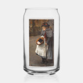 Matchstick Meisje Arme Straat Urchin Stadsarmoede Blikvorm Glas (Voorkant)