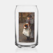 Matchstick Meisje Arme Straat Urchin Stadsarmoede Blikvorm Glas (Achterkant)