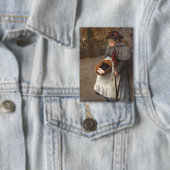 Matchstick Meisje Arme Straat Urchin Stadsarmoede Button (Insitu)