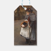 Matchstick Meisje Arme Straat Urchin Stadsarmoede Cadeaulabel (Achterkant)