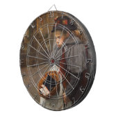 Matchstick Meisje Arme Straat Urchin Stadsarmoede Dartbord (Voorkant Rechts)