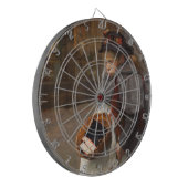 Matchstick Meisje Arme Straat Urchin Stadsarmoede Dartbord (Voorkant Links)