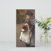 Matchstick Meisje Arme Straat Urchin Stadsarmoede Feestdagenkaart (Staand voorkant)