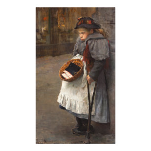 Matchstick Meisje Arme Straat Urchin Stadsarmoede Foto Afdruk