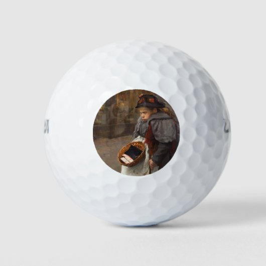 Matchstick Meisje Arme Straat Urchin Stadsarmoede Golfballen (Voorkant)