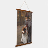 Matchstick Meisje Arme Straat Urchin Stadsarmoede Hangend Wandkleed (Gebogen)