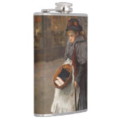 Matchstick Meisje Arme Straat Urchin Stadsarmoede Heupfles (Rechts)