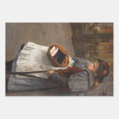 Matchstick Meisje Arme Straat Urchin Stadsarmoede Inpakpapier Vel (Voorkant 3)