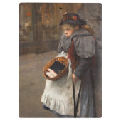 Matchstick Meisje Arme Straat Urchin Stadsarmoede Klembord (Achterkant)