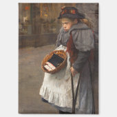 Matchstick Meisje Arme Straat Urchin Stadsarmoede Magneet (Voorkant)